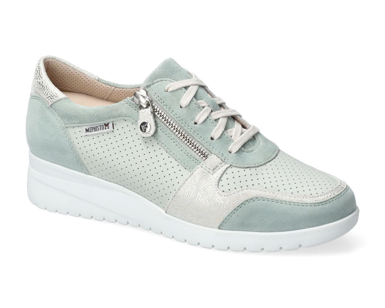 lacets femme modèle Iasmina perf Vert eucalyptus - Mephisto